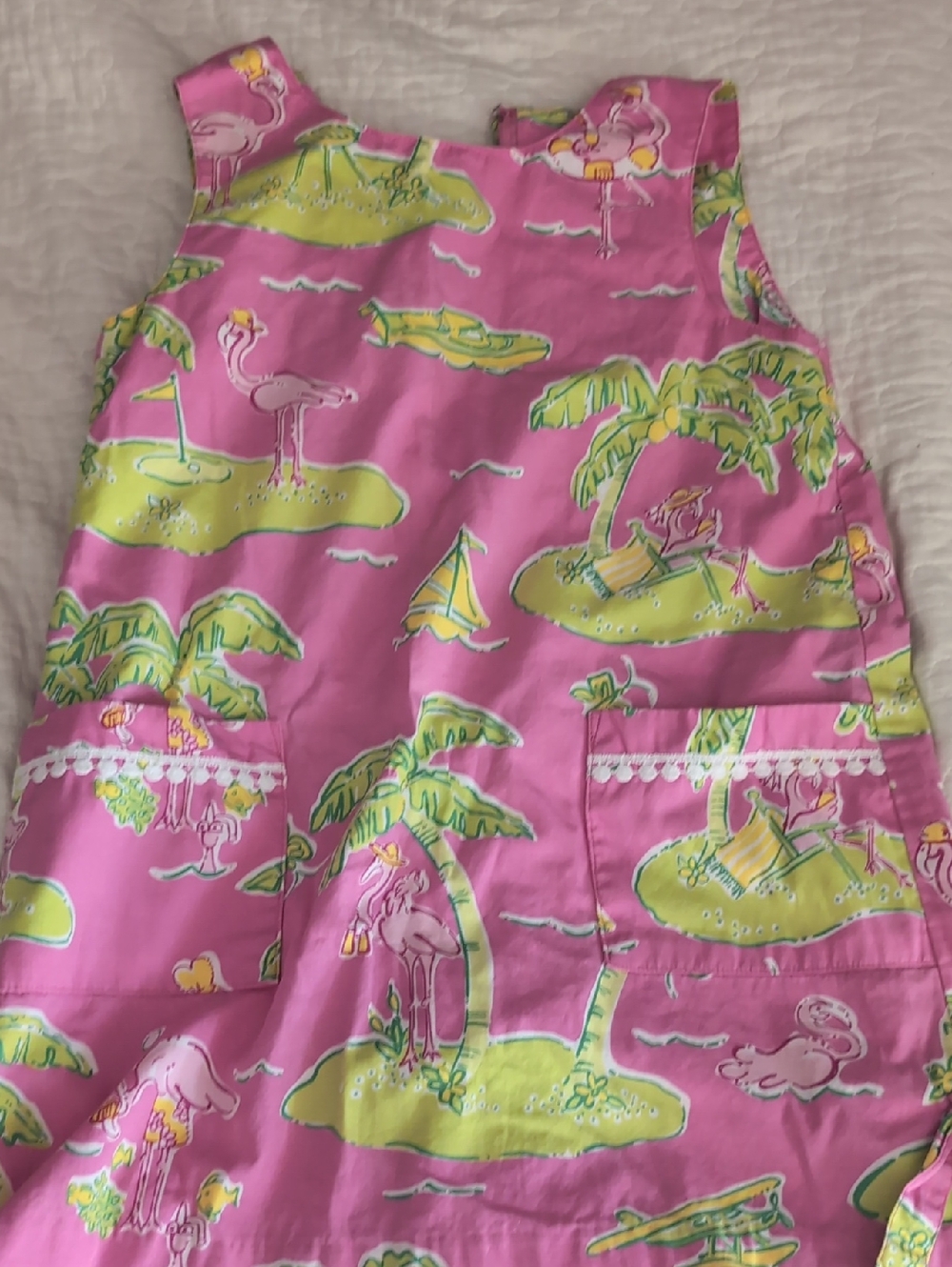Lilly Pulitzer Pink Tropical Flamingo Dress